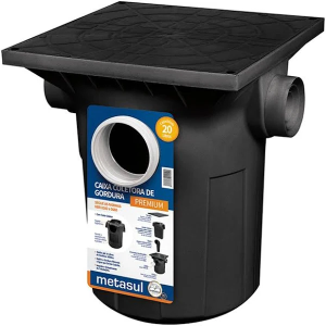 Caixa coletora de gordura grande metasul premium preta