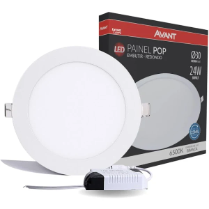 Plafon de embutir redondo 24w avant