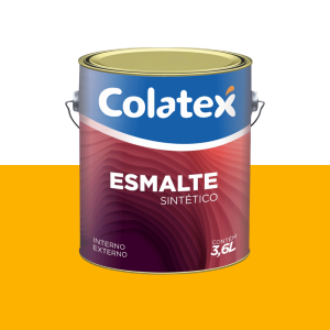 Esmalte sintético amarelo 3,600 ml colatex